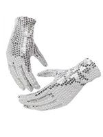 Gants paillettes argent - Vignette | Maison des paillettes