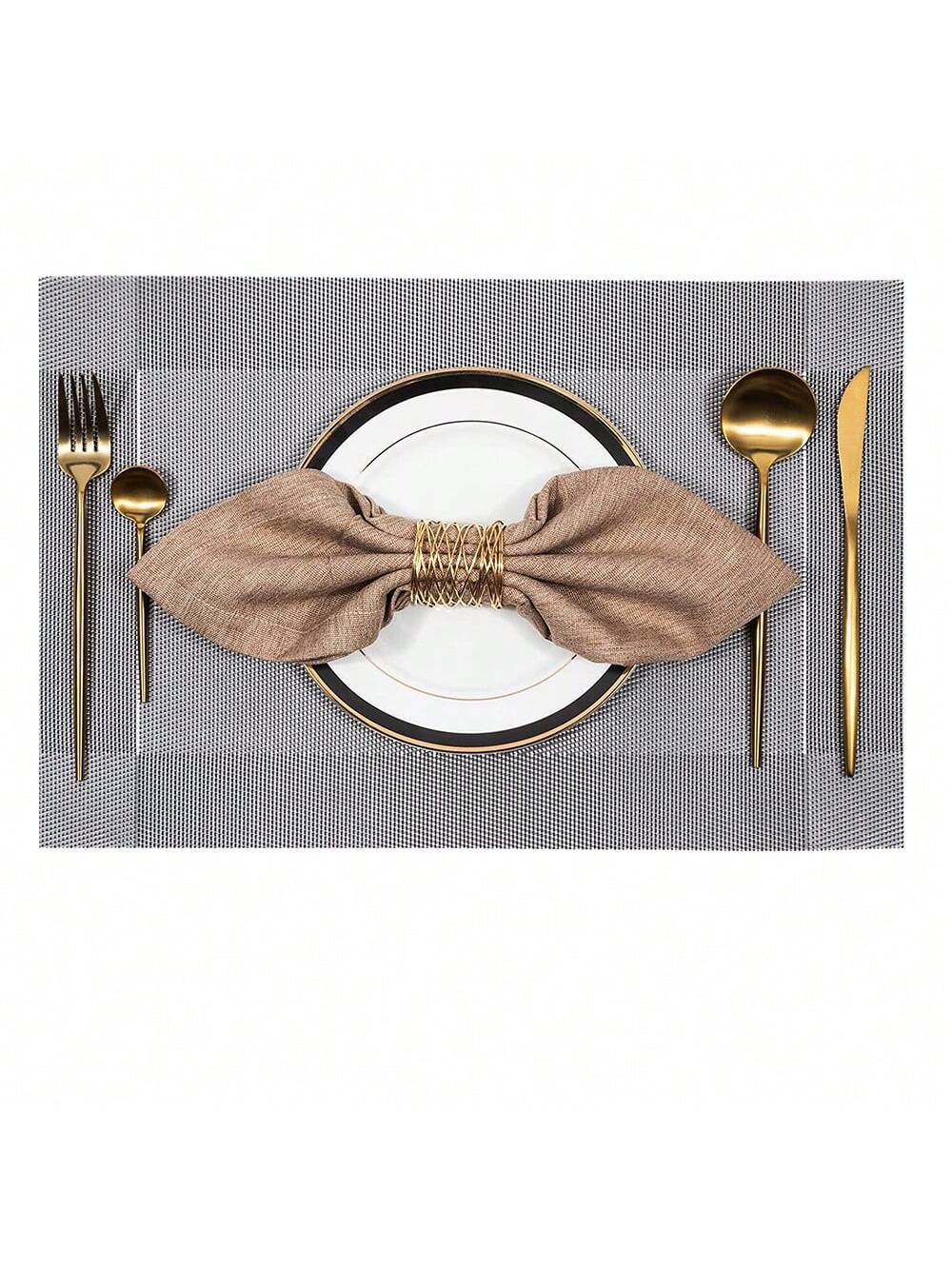 Set de table argent pailleté