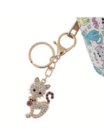 Porte clé chat strass dore - Vignette | Maison des paillettes