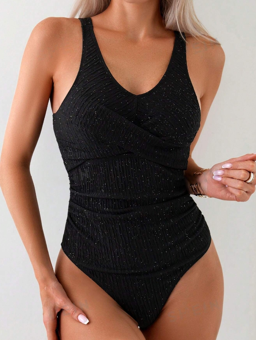 Maillot de bain 1 pièce paillette