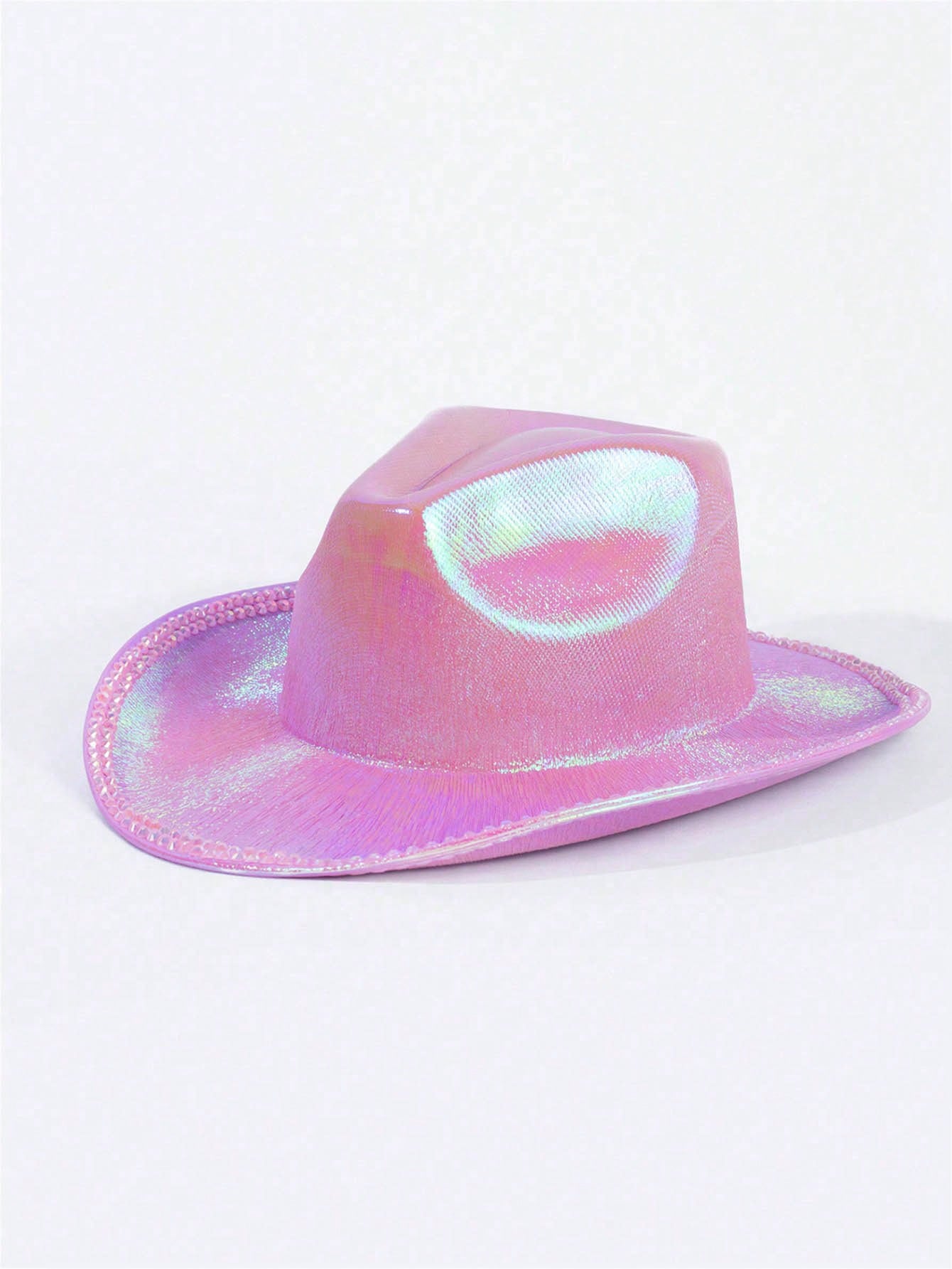 Chapeau cowboy rose paillette