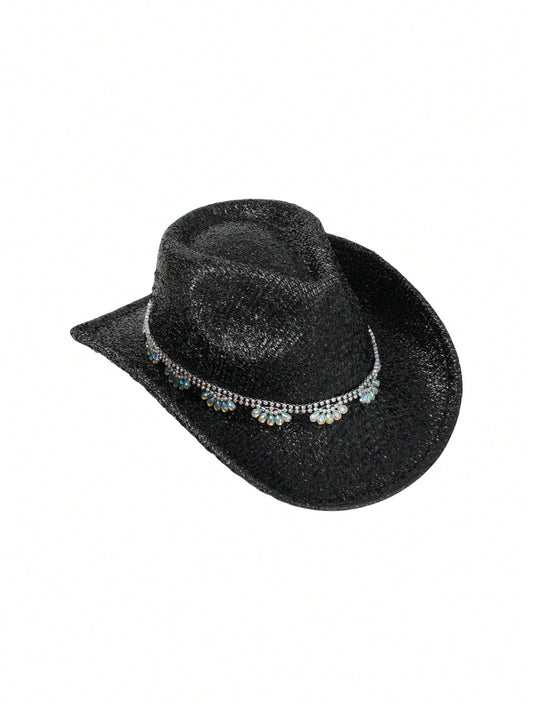 Chapeau noir paillette