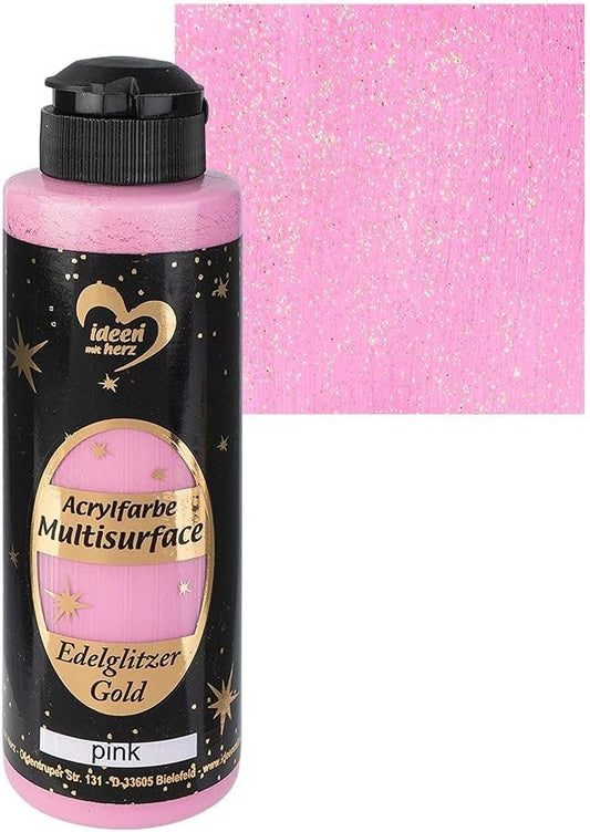 Peinture rose pailleté