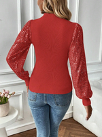 Pull rouge paillette femme - Vignette | Maison des paillettes